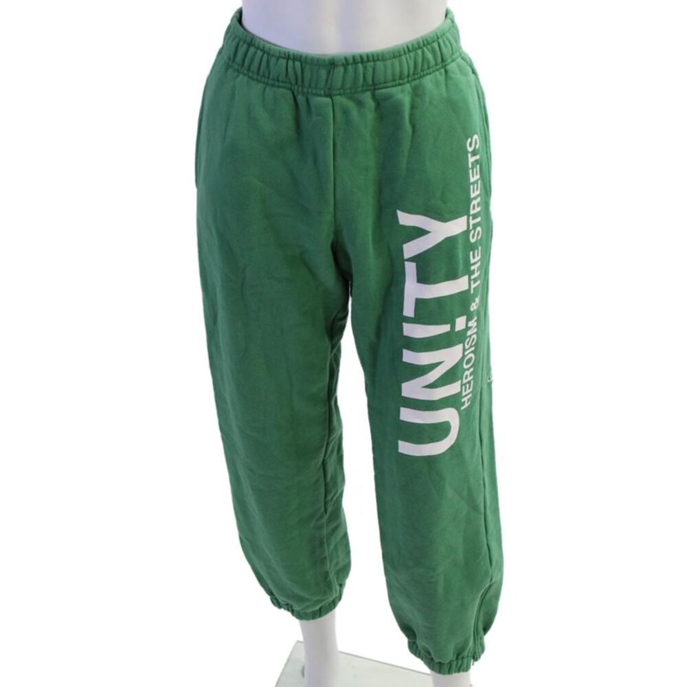 Ksubi Unisex Green Cotton Graphic Jogger Sweatpants Size XS